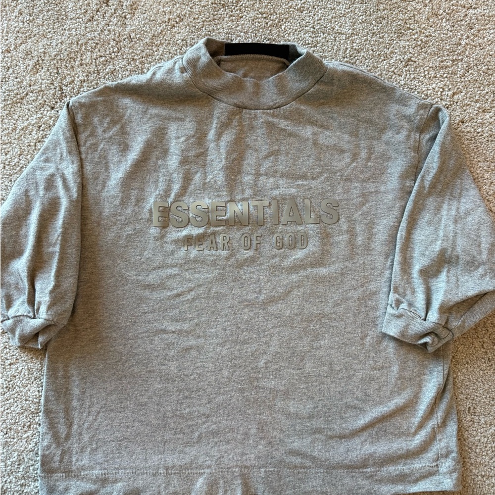 Fear of God Essentials Gray Long Sleeve Tee